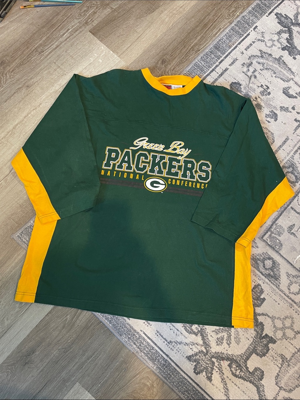 Vintage Green Bay Packers 3/4 Sleeve Shirt
